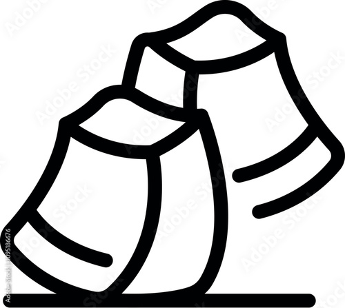 Two sugar cubes falling on a surface, creating a dynamic composition that represents the use of sugar as a sweetener in beverages and desserts