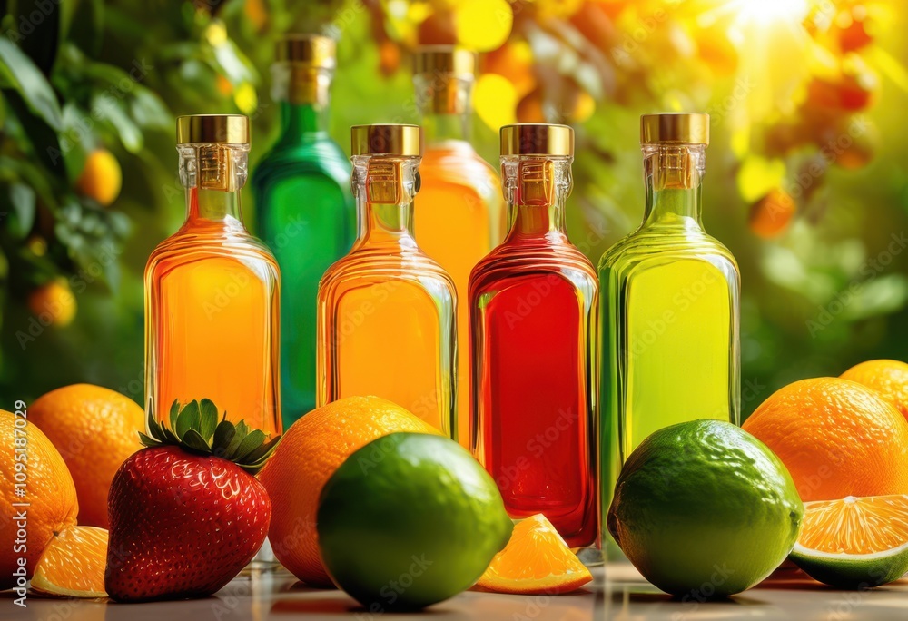 colorful vibrant bottle collection arranged harmoniously fresh fruit backdrop eye catching visual appeal, rainbow, lgbtq, lgbt, pride, love, equality colorful vibrant bottle collection arranged harmoniously fresh fruit backdrop eye catching visual appeal, rainbow, lgbtq, lgbt, pride, love, equality
