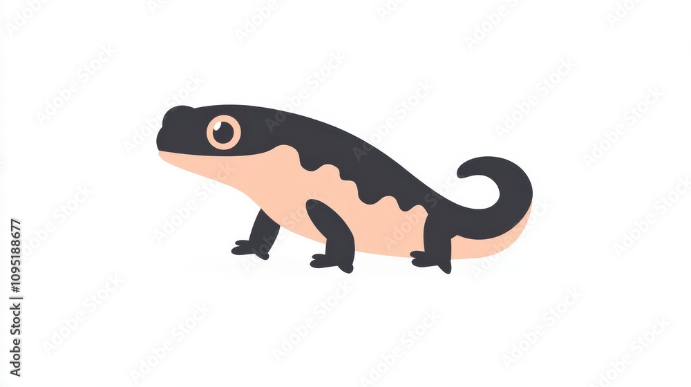 Charming Illustration of a Colorful Cartoon Salamander with Distinctive Patterns and Playful Expression Ideal for Educational and Creative Use Charming Illustration of a Colorful Cartoon Salamander with Distinctive Patterns and Playful Expression Ideal for Educational and Creative Use