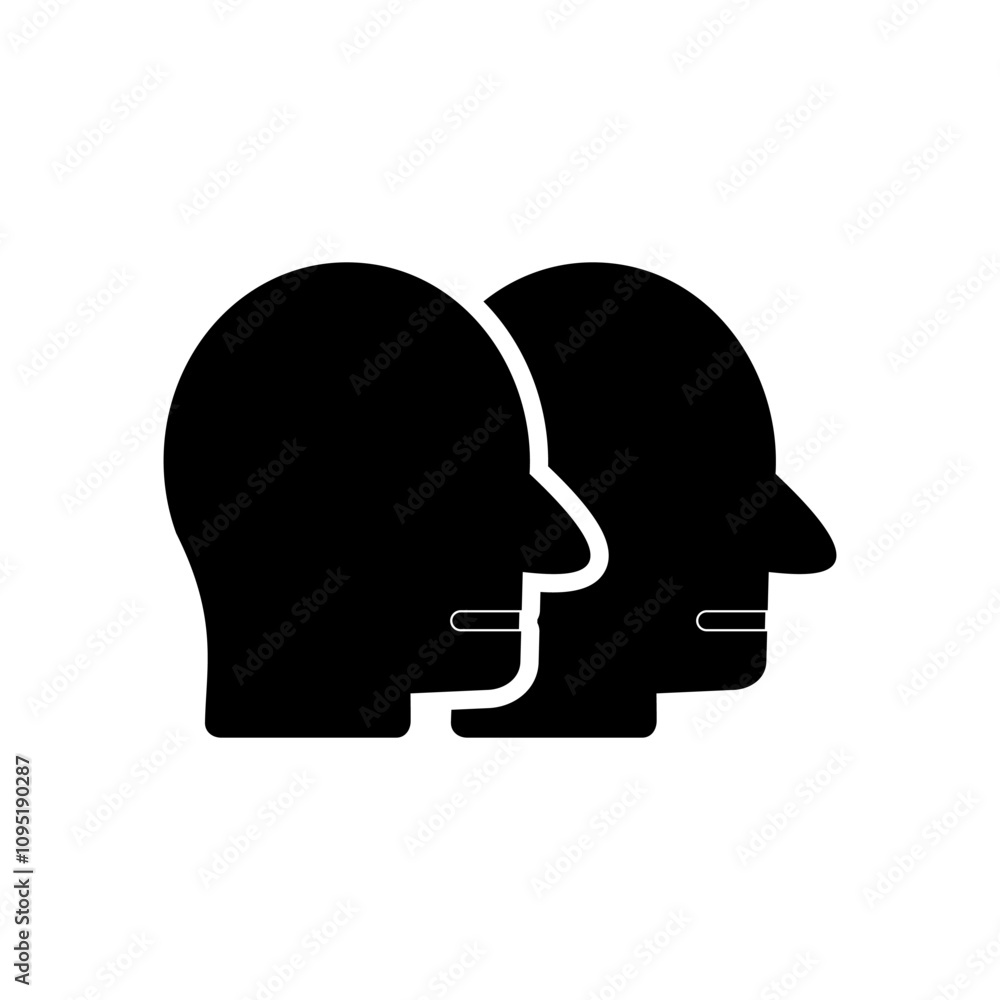 Psychology Mental Health Icons, Human Head with Mind flat icon vector Psychology Mental Health Icons, Human Head with Mind flat icon vector