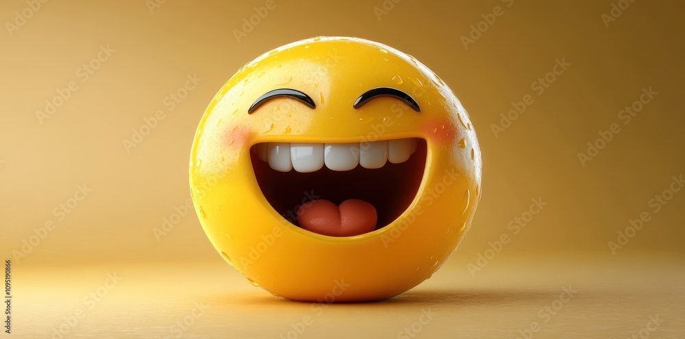 A Happy Yellow Egg Laughs Joyfully A Happy Yellow Egg Laughs Joyfully