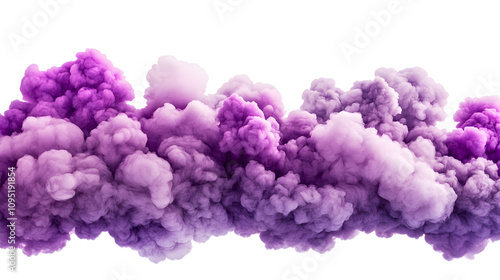 Abstract purple cloud formations create dreamy atmosphere