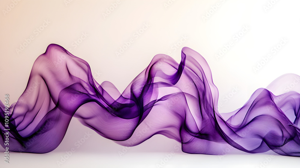 Obraz premium Dynamic purple arcs create bold wave pattern, evoking fluidity and elegance