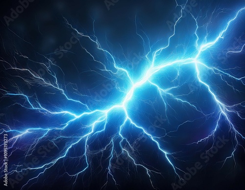 blue lightning bolt on dark background