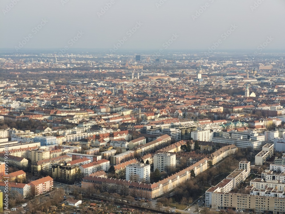 Fototapeta premium The panorama view of Munich, Germany