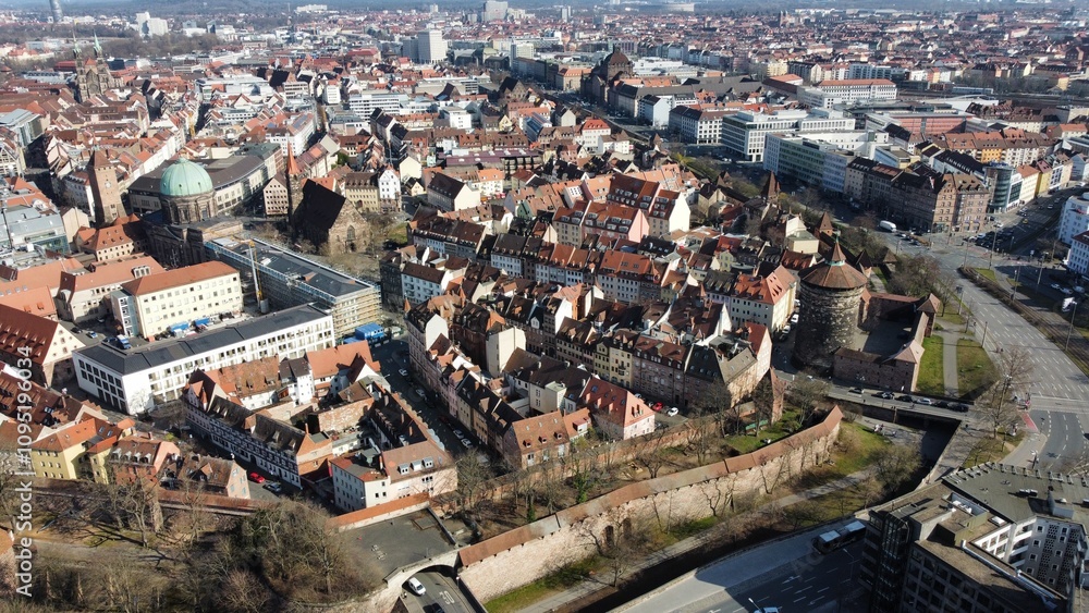 Obraz premium the panorama view of Nürnberg, Germany