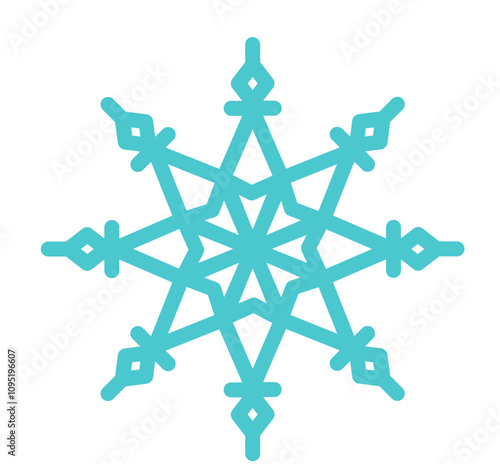 Schneeflocke, Symbol, Icon, Vektor - Weihnachten