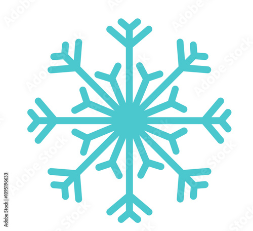 Schneeflocke, Symbol, Icon, Vektor - Weihnachten