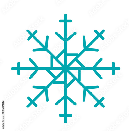 Schneeflocke, Symbol, Icon, Vektor - Weihnachten