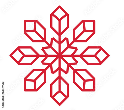 Schneeflocke, Symbol, Icon, Vektor - Weihnachten