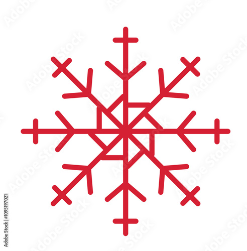 Schneeflocke, Symbol, Icon, Vektor - Weihnachten