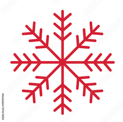 Schneeflocke, Symbol, Icon, Vektor - Weihnachten