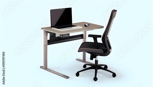 Compact Work Desk with Chair