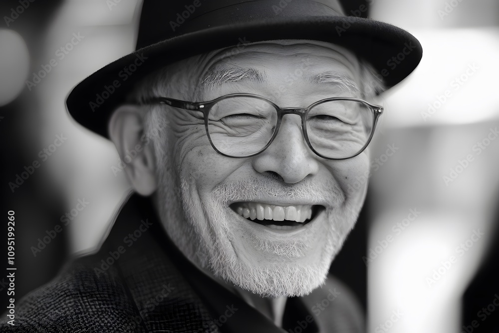 elderly man smiling outdoors in natural light, enjoying happiness and joy during golden hour with casual wear and jacket elderly man smiling outdoors in natural light, enjoying happiness and joy during golden hour with casual wear and jacket