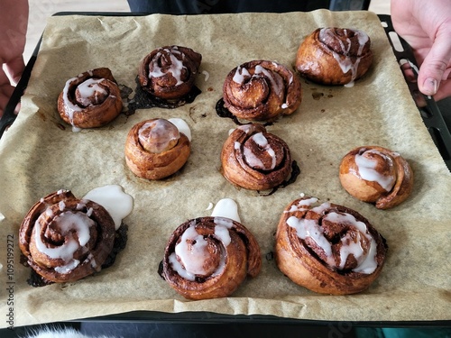 Fresh baked cinnamon rolls
