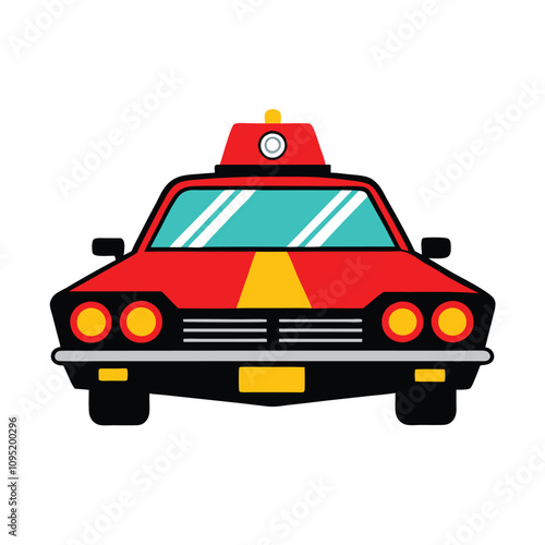 taxi cab isolated on white