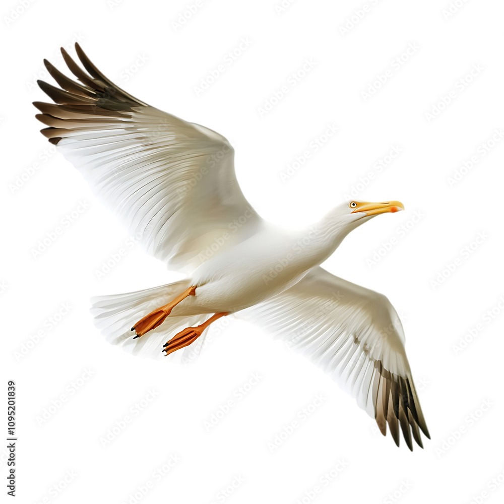 Fototapeta premium Animal flying white bird isolated transparent background