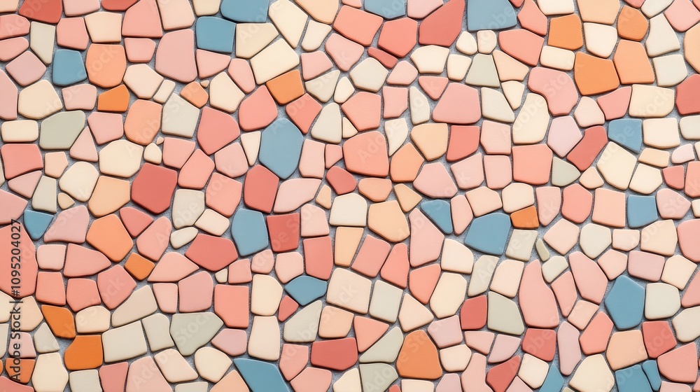 A seamless mosaic background with rare hues of orchid pink, chartreuse, and slate blue, adding an exotic touch, Photorealistic A seamless mosaic background with rare hues of orchid pink, chartreuse, and slate blue, adding an exotic touch, Photorealistic