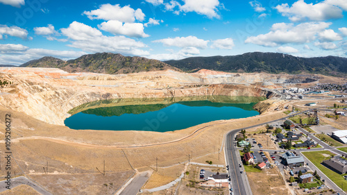Bild auf Leinwand Aerial view of Berkeley Pit, in Butte, Montana