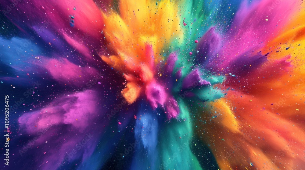 Dramatic and colorful paint explosion Abstract background Dramatic and colorful paint explosion Abstract background