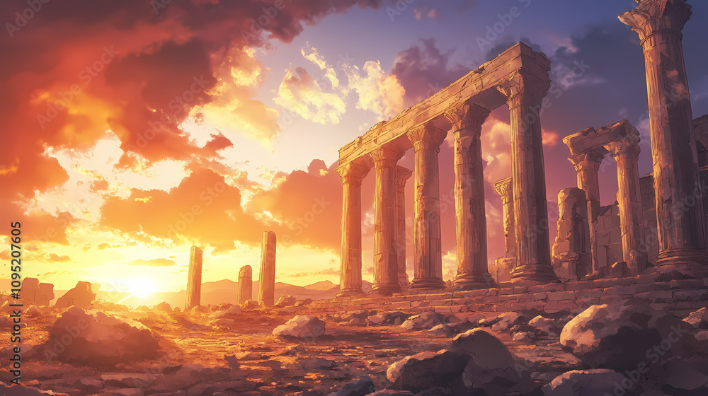 Fototapeta premium ancient temple columns