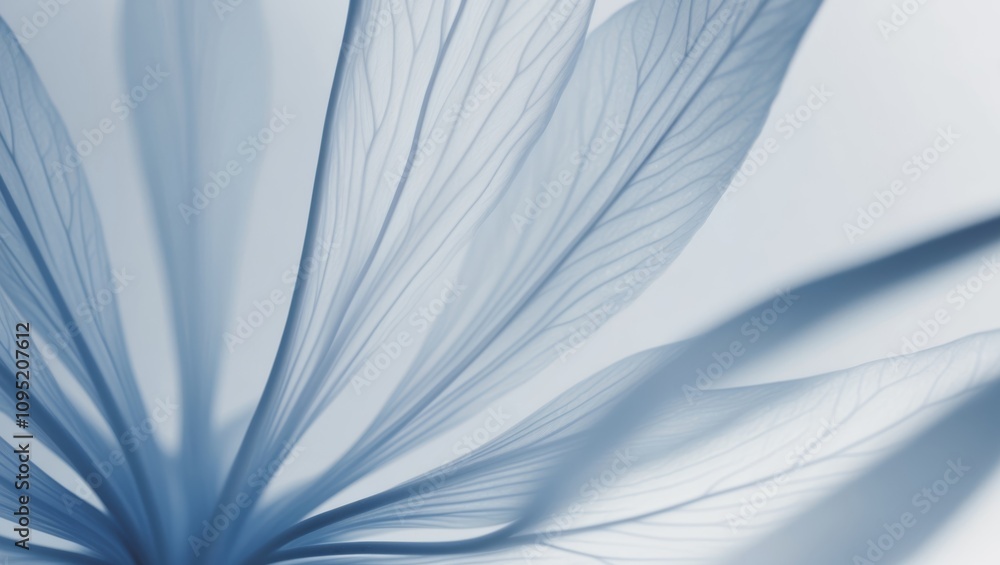 Fototapeta premium abstract blue floral petal veins background.
