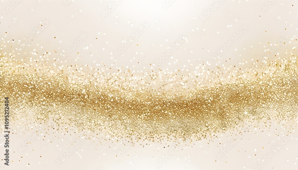 Sparkling Golden Glitter Gradient Fading into Matte Cream  Champagne Background for Elegant Holiday Designs