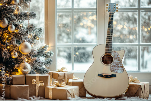 Guitar Under the Christmas Tree: An Unusual Gift for Your Loved One. 