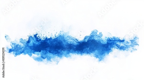 Abstract Blue Paint Splash Art