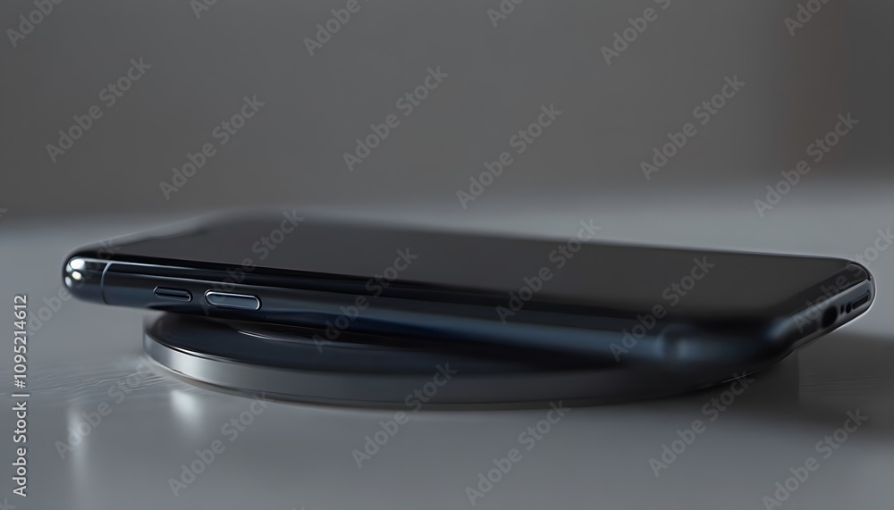Smartphone on Wireless Charger with Soft Lighting Smartphone on Wireless Charger with Soft Lighting