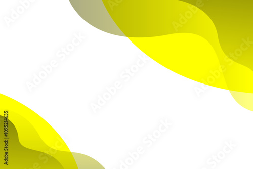 Yellow and dark shadow wave modern background with white space for text and message. template design	