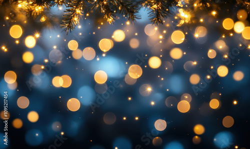 Wallpaper Mural A blurred background of warm lights and soft bokeh, evoking a festive atmosphere. Torontodigital.ca