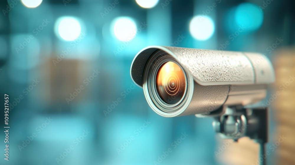 Warehouse Security and Cybersecurity Surveillance cameras monitoring a warehouse interior, ensuring the security of goods and preventing theft or unauthorized access. Warehouse Security and Cybersecurity Surveillance cameras monitoring a warehouse interior, ensuring the security of goods and preventing theft or unauthorized access.