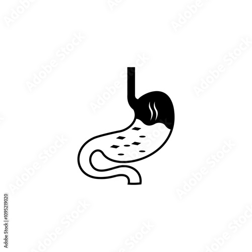 Stomach vector icon, Anatomy Vector Icons. Internal Human Organs vector icon