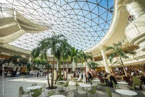 Shopping mall courtyard in Kuwait city, Kuwait