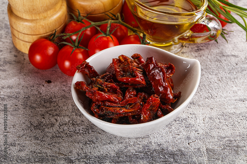 Homemade dry tomatoes with oil Homemade dry tomatoes with oil