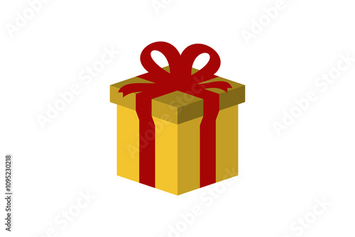 Gift box vector illustration. 3D design concept isolated on transparent background.