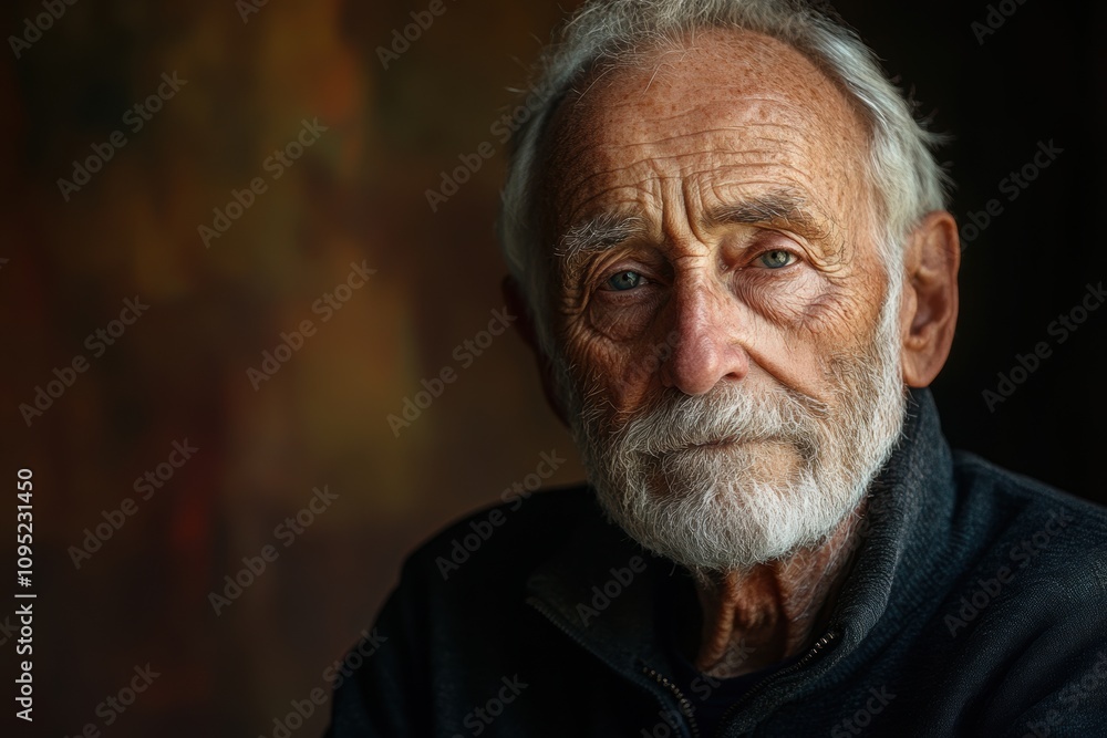 portrait photography, elderly person in modern, brightly lit portrait against plain backdrop with space for text portrait photography, elderly person in modern, brightly lit portrait against plain backdrop with space for text