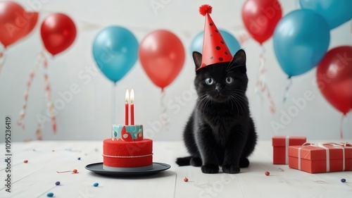 cat, kitten, christmas, animal, pet, white, cute, red, feline, hat, santa, domestic, kitty, isolated, fur, animals, xmas, cap, holiday, young, funny, adorable, pets, fluffy, beautiful