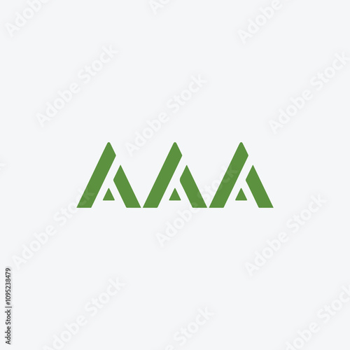 letters aaa text logo design vector format