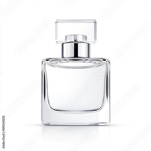 Macro Shot of Bottle of Perfume Mockup Isolated on White Background