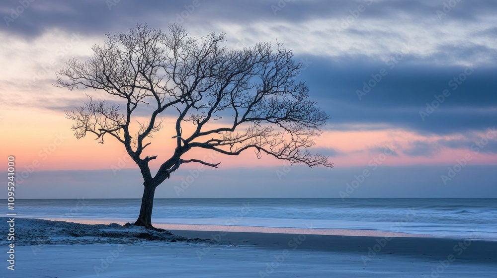 Close up view of Silhouette of trees on the lake shore at sunset with colorful sky. Ai generated image Close up view of Silhouette of trees on the lake shore at sunset with colorful sky. Ai generated image