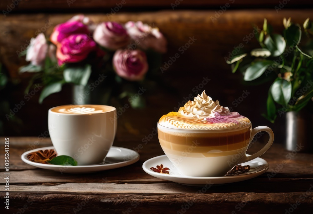 captivating vibrant latte showcasing intricate foam artistry beautifully styled cup perfect coffee enthusiasts, cappuccino, espresso, mocha, milk, cream captivating vibrant latte showcasing intricate foam artistry beautifully styled cup perfect coffee enthusiasts, cappuccino, espresso, mocha, milk, cream