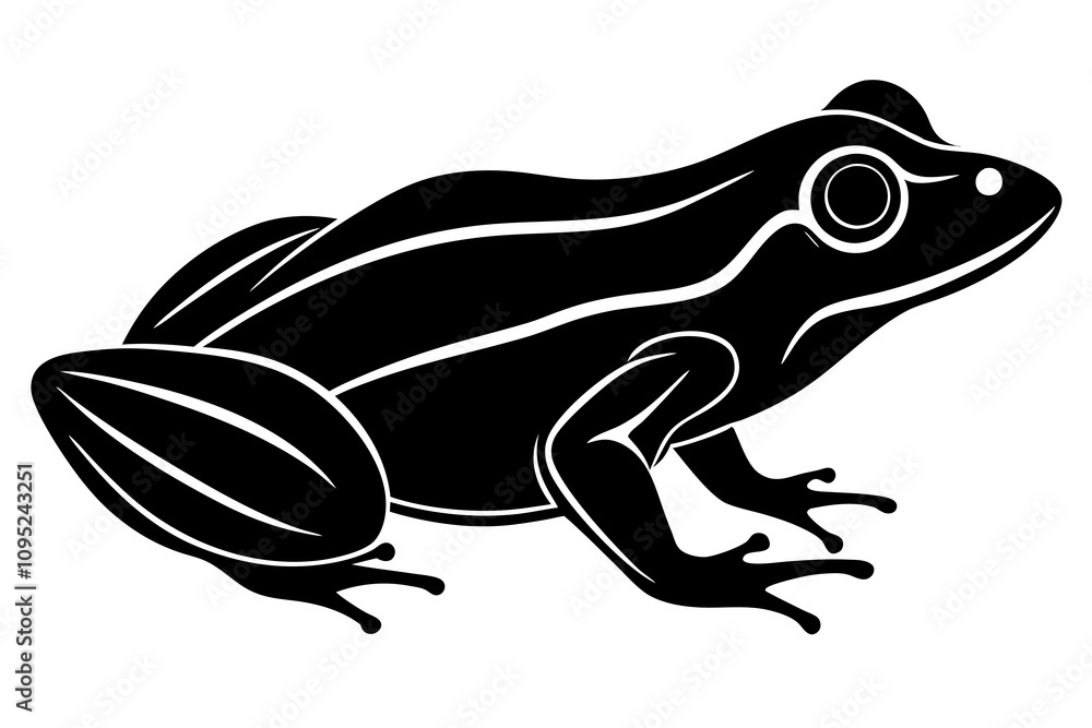 Frog silhouette vector illustration. EPS File Frog silhouette vector illustration. EPS File