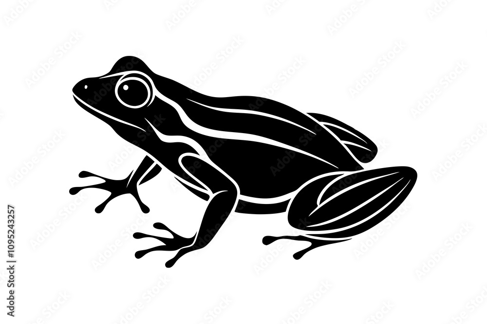 Frog silhouette vector illustration. EPS File Frog silhouette vector illustration. EPS File