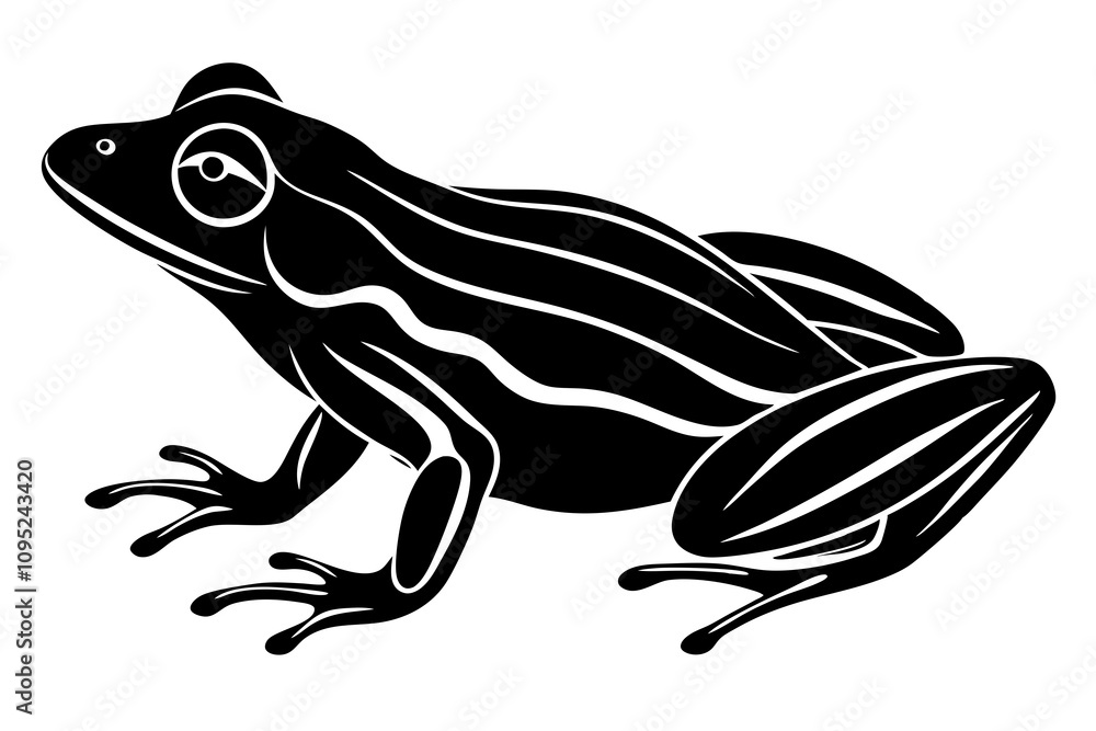 Frog silhouette vector illustration. EPS File Frog silhouette vector illustration. EPS File