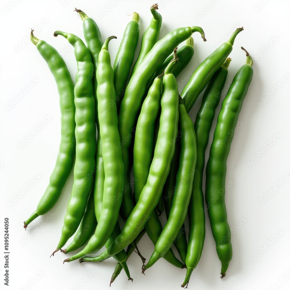 Green Beans on a white background Green Beans on a white background