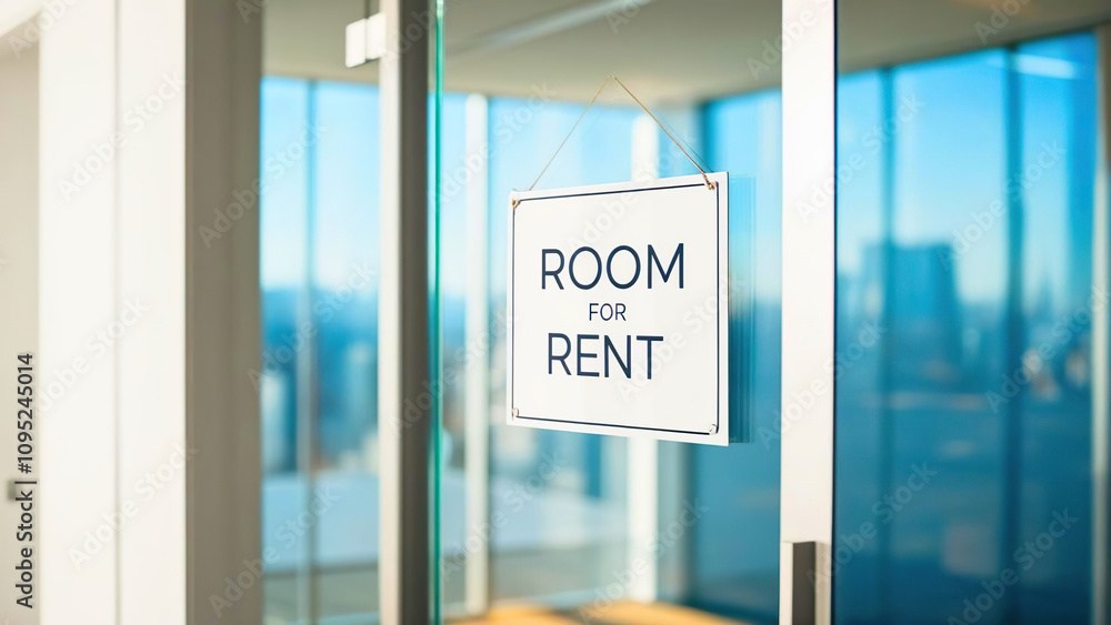 Fototapeta premium Rental opportunity modern office space urban location real estate listing bright environment professional viewpoint