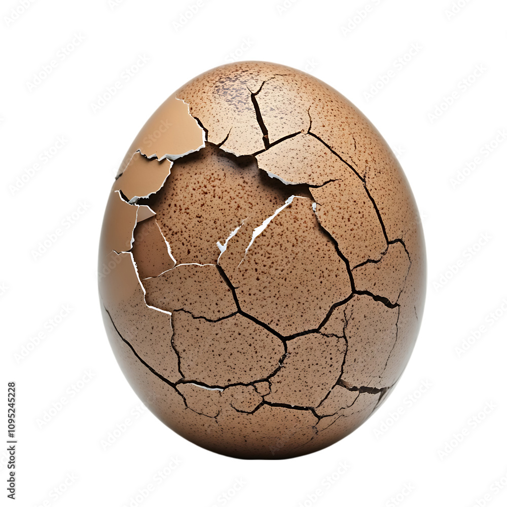 Cracked eggshell isolated transparent background Cracked eggshell isolated transparent background