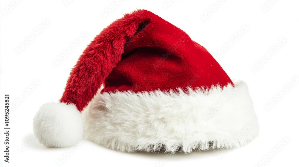 santa claus red hat isolated on white santa claus red hat isolated on white